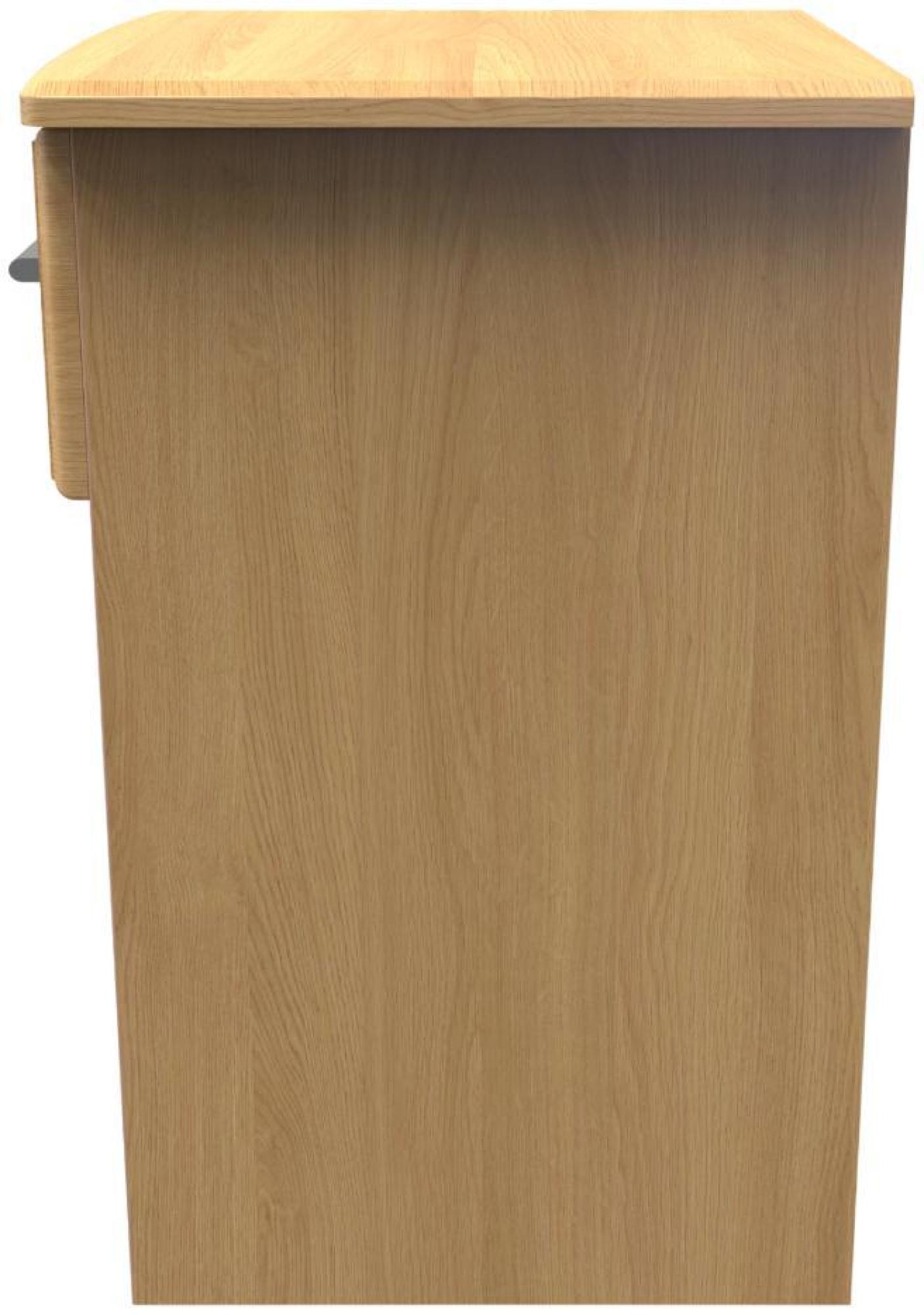 Gina Bedside Cabinet - 1 Drawer - Oak