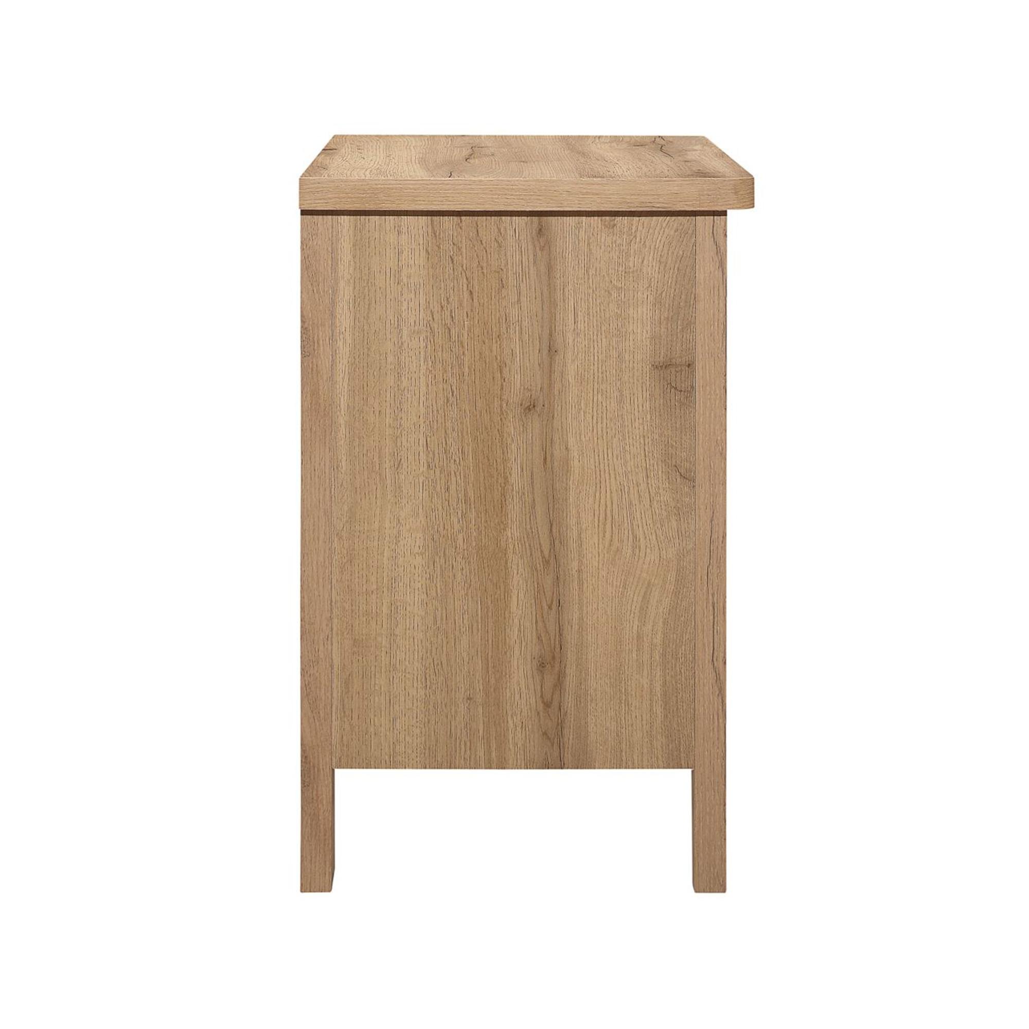 Hampstead Bedside Cabinet - 3 Drawer - Rustic Oak 