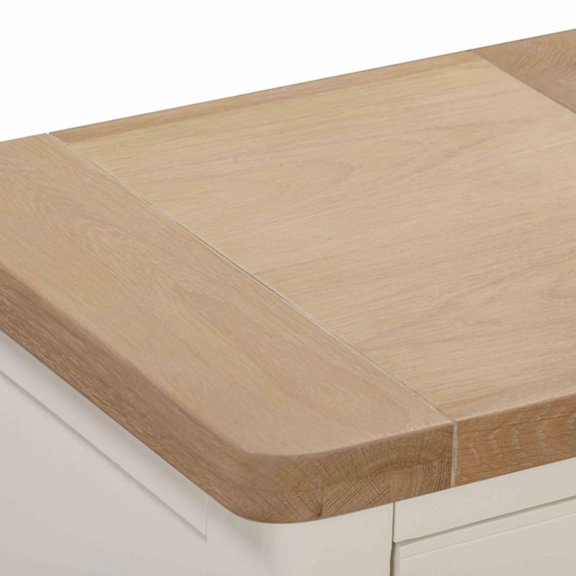 Hayley Bedside Cabinet - 3 Drawer - Oak and White