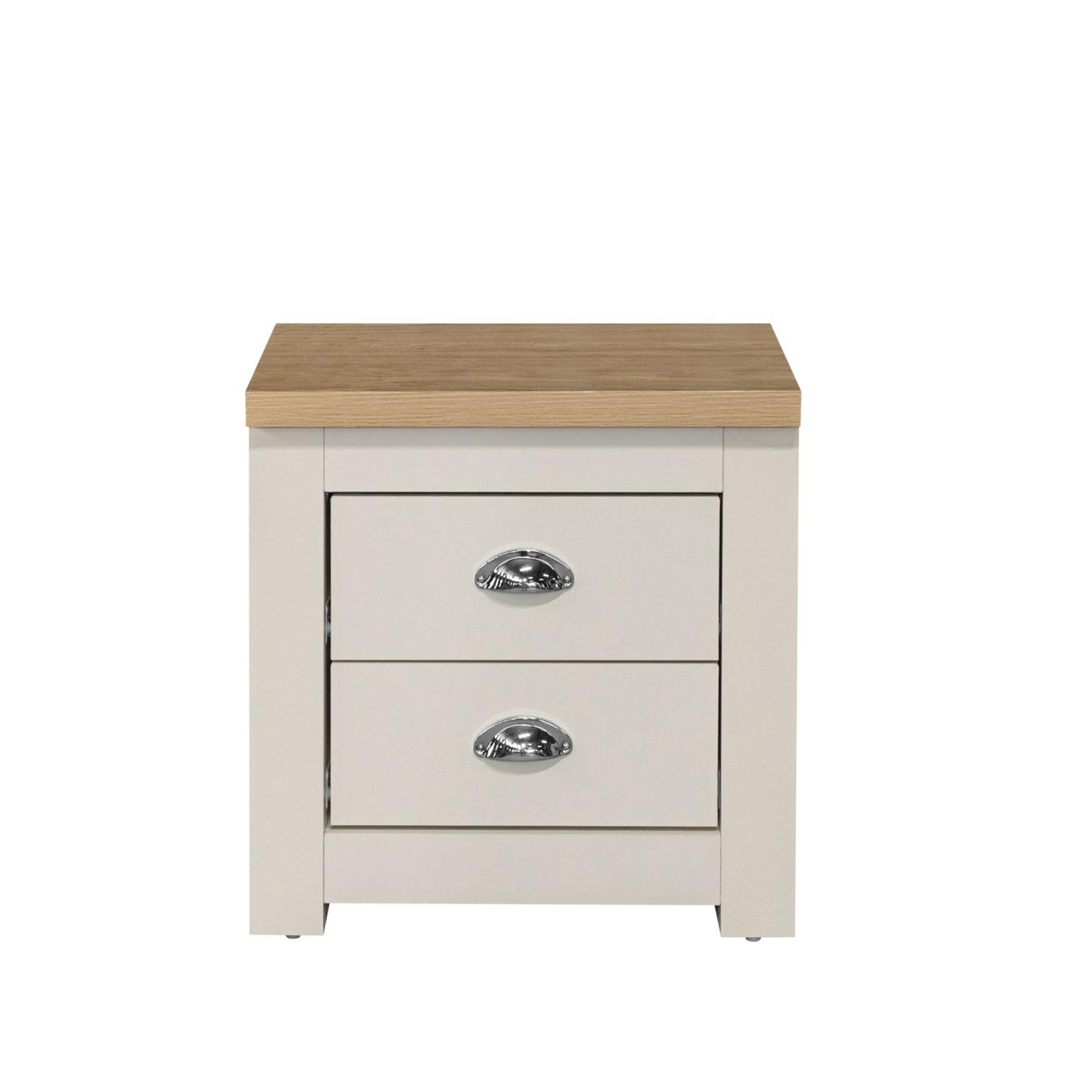 Highgate Bedside Cabinet - 2 Drawer - Cream Painted