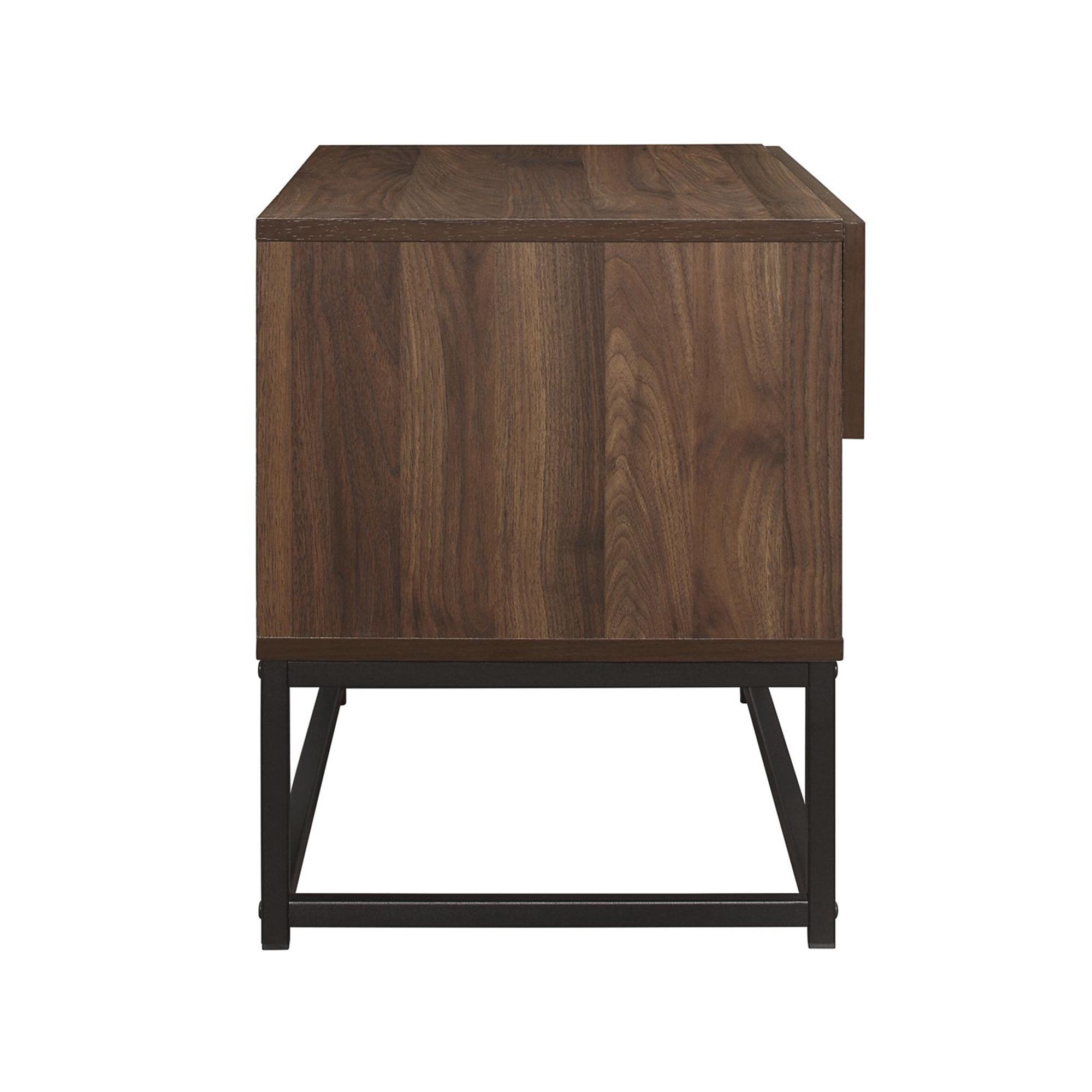 Houston Bedside Cabinet - 1 Drawer - Walnut