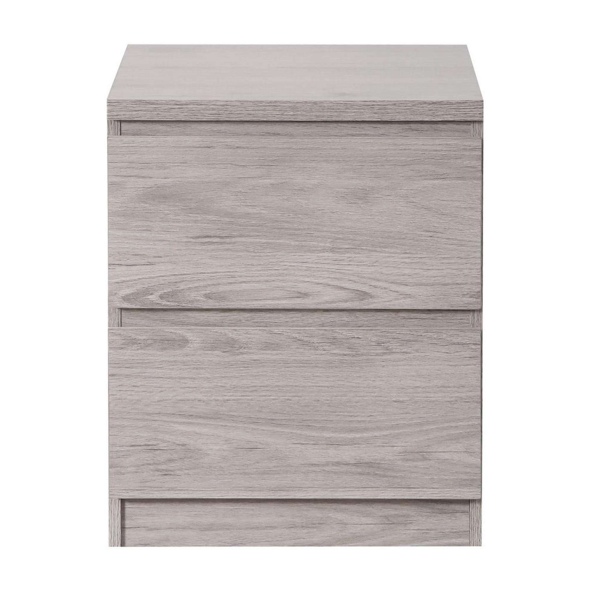 Jupiter Grey Oak Bedside Cabinet - 2 Drawer