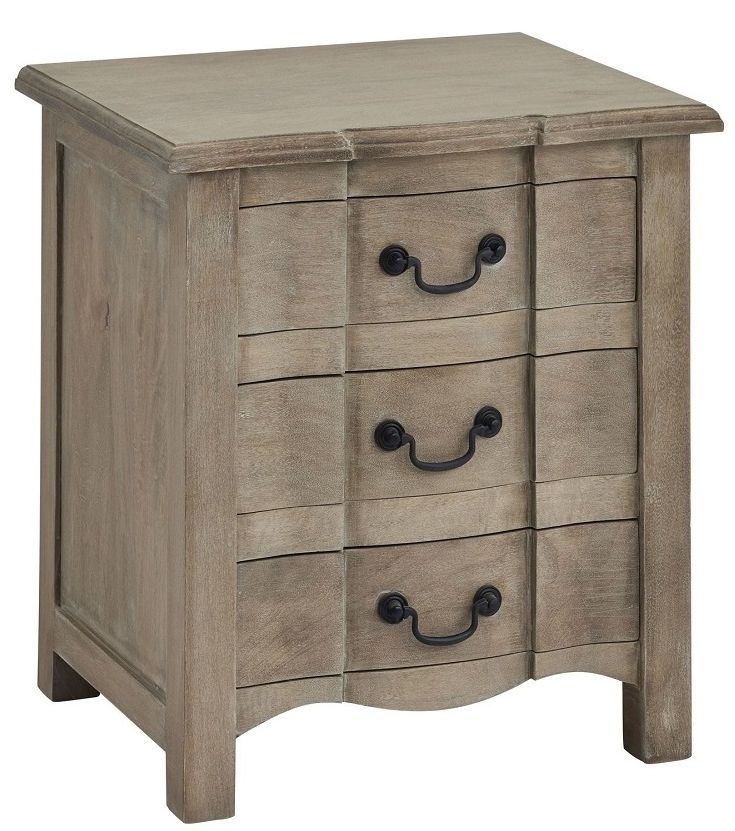 Copgrove Bedside Cabinet - 3 Drawer - Wooden