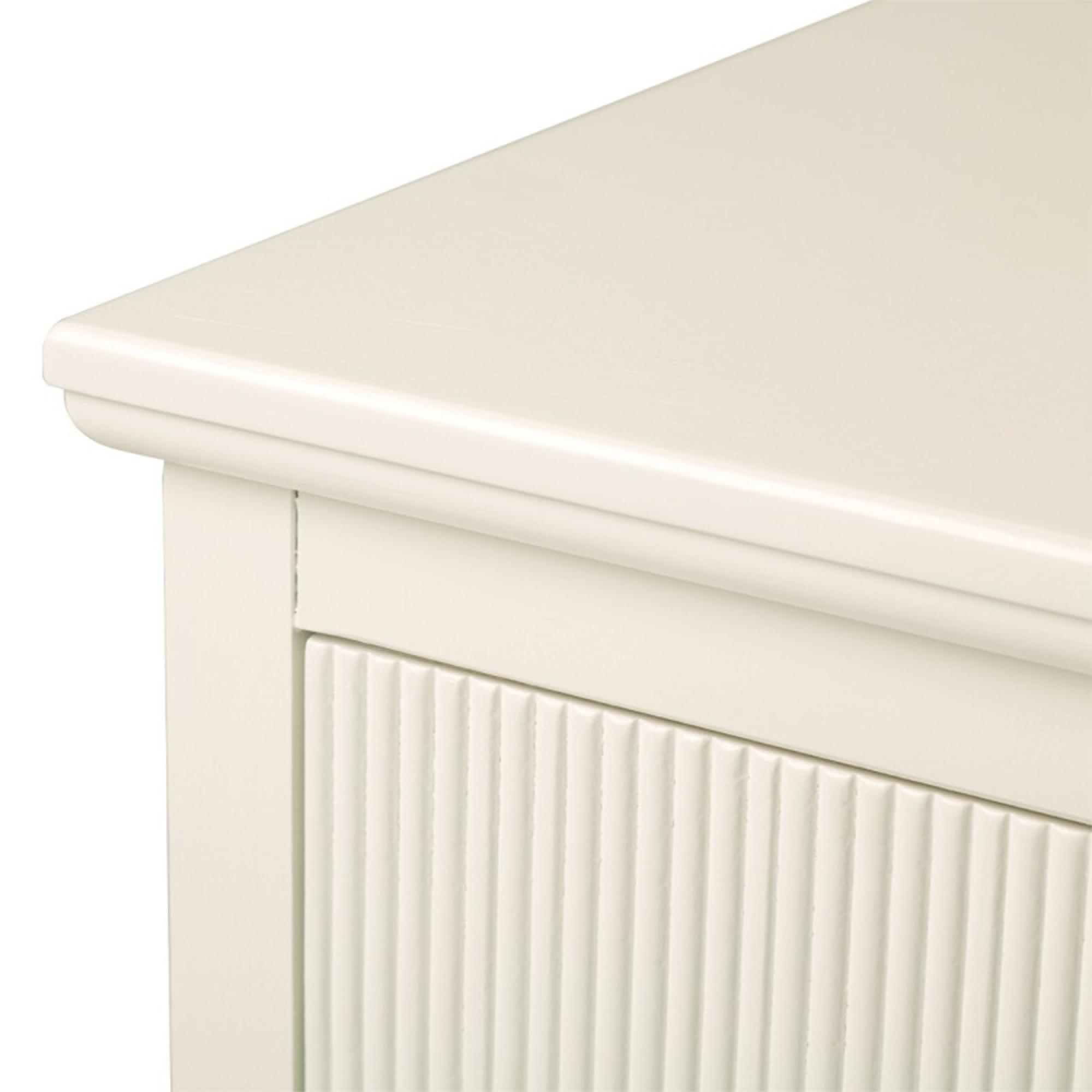 Lindon Bedside Cabinet - 2 Drawer - Frosty White