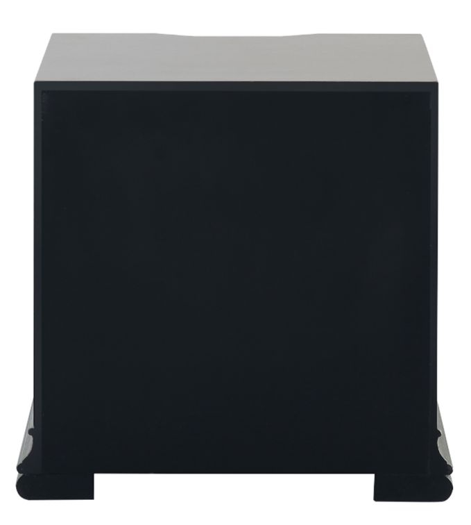 Lucca Bedside Cabinet - 2 Drawer - Mirrored - Grey