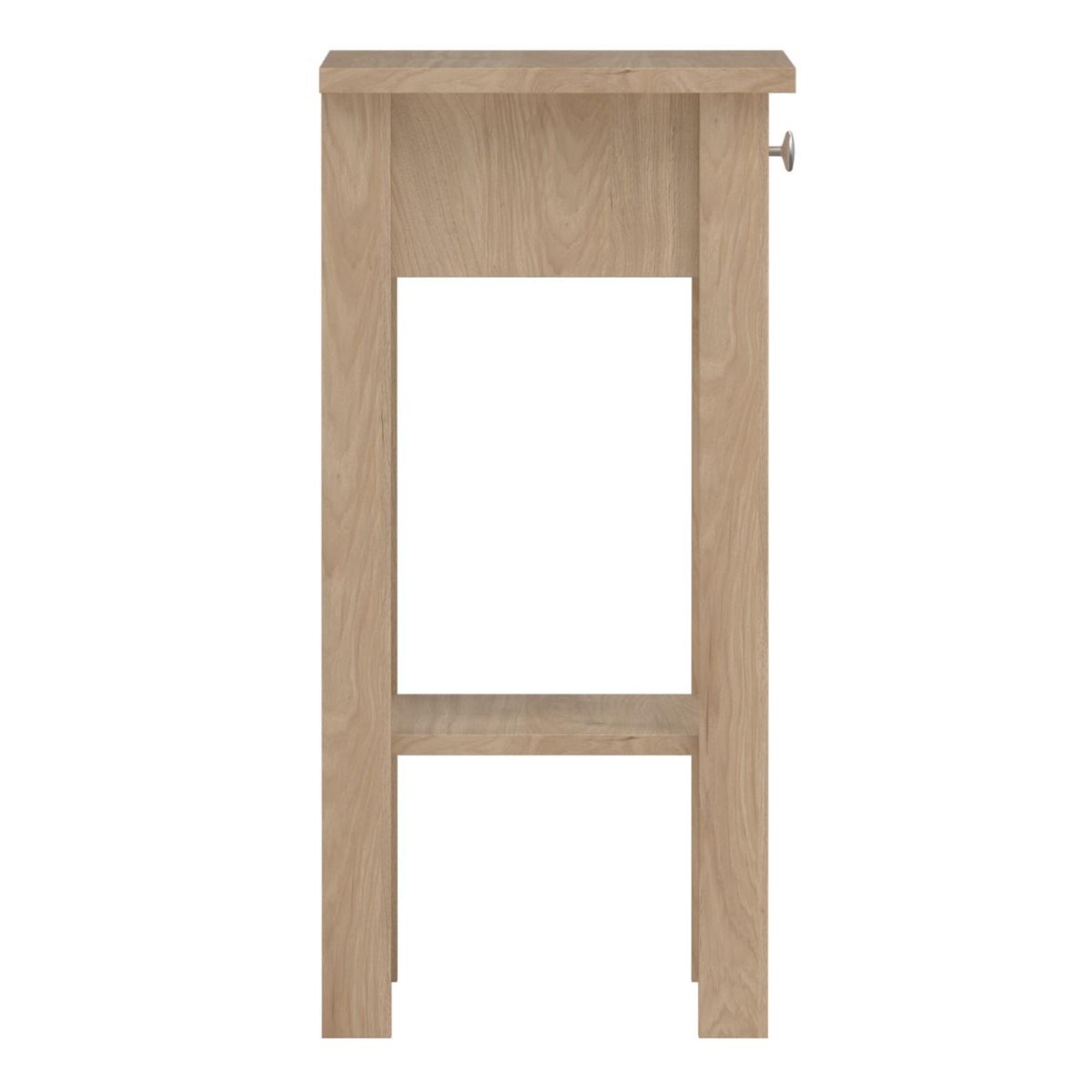 Madrid Jackson Hickory Oak 1 Drawer Bedside Table