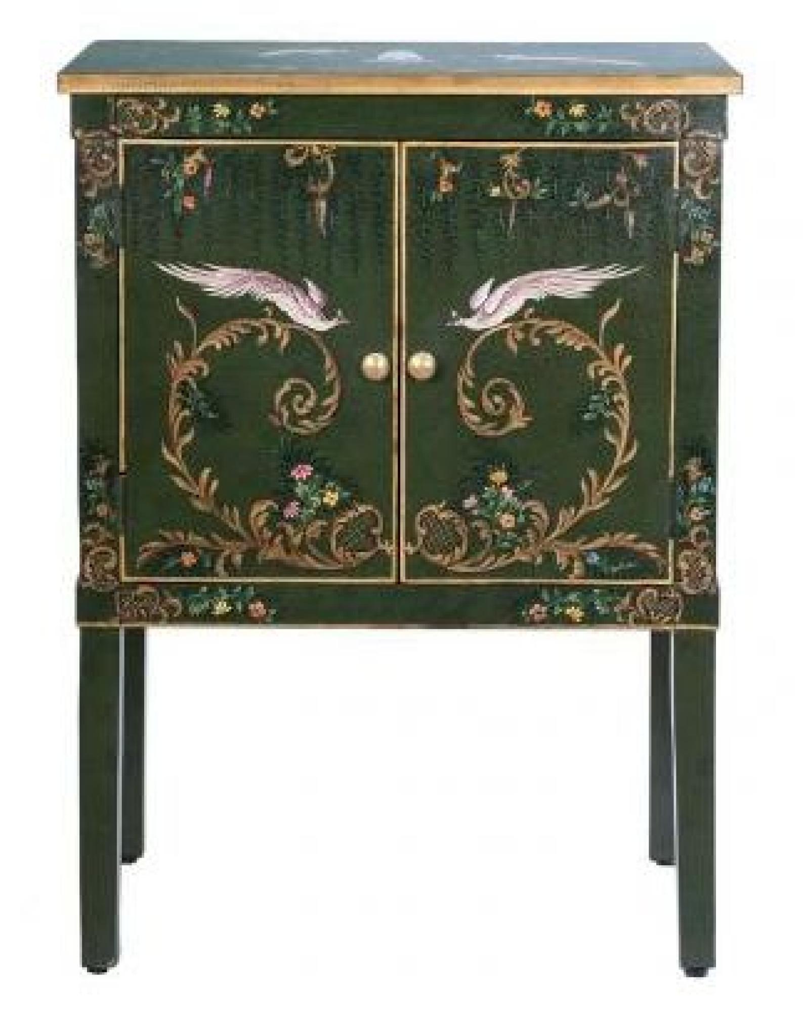 Meerut Green Fountain Design 2 Door Bedside Cabinet