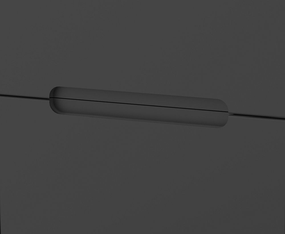 Monaco Bedside Cabinet - 2 Drawer - Black