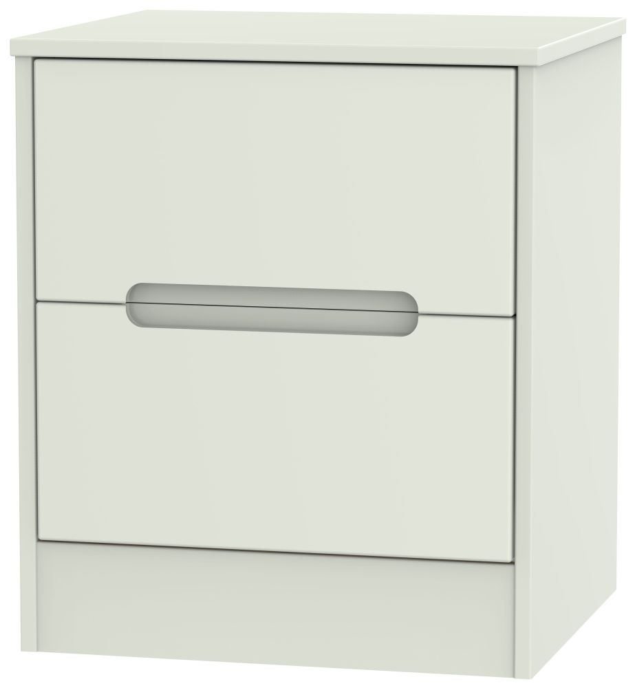 Monaco Bedside Cabinet - 2 Drawer - Cashmere Matt
