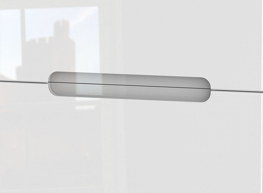 Monaco Bedside Cabinet - 2 Drawer - White Gloss