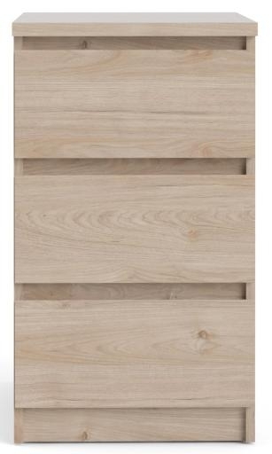 Naia Oak Effect 3 Drawer Bedside Cabinet