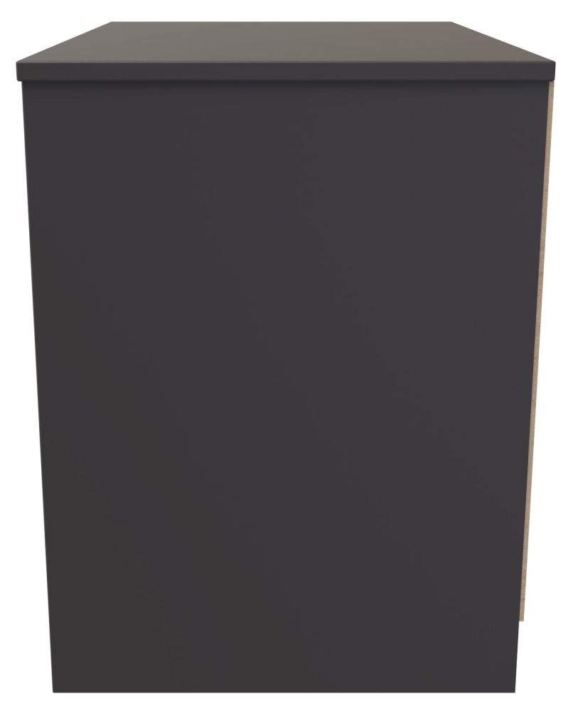 New York Bedside Cabinet - 2 Drawer - Graphite