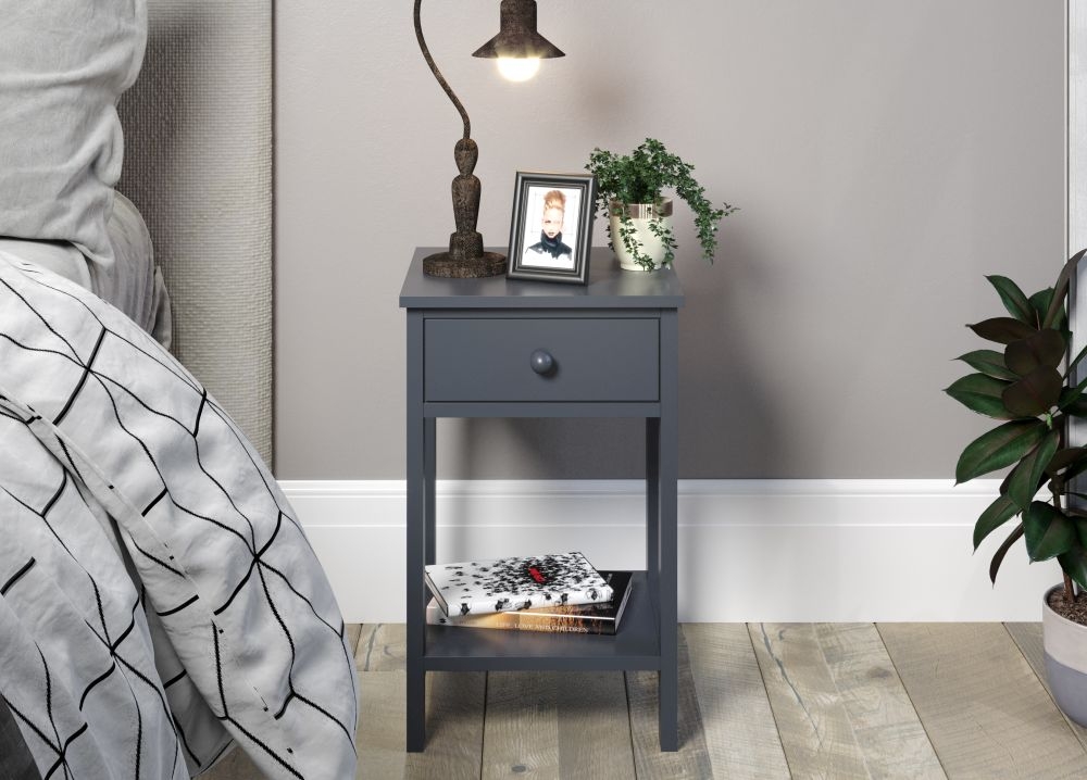 Options Bedside Table - 1 Drawer - Blue