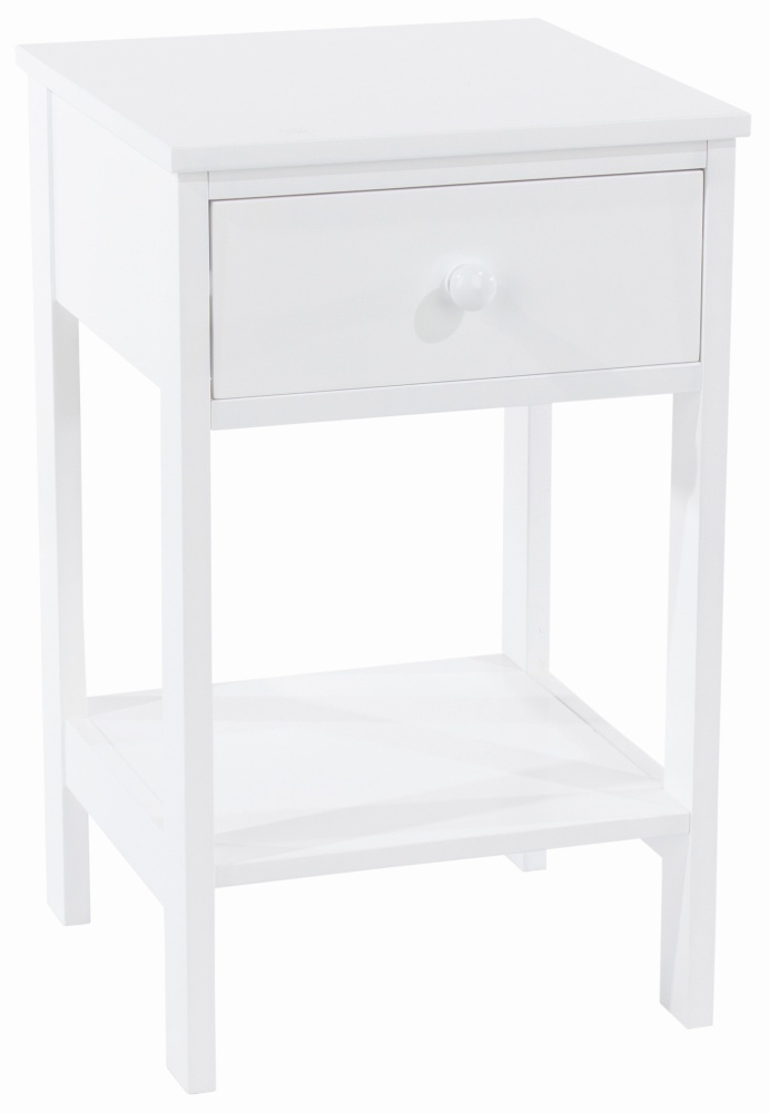 Options Bedside Table - 1 Drawer Petite - White