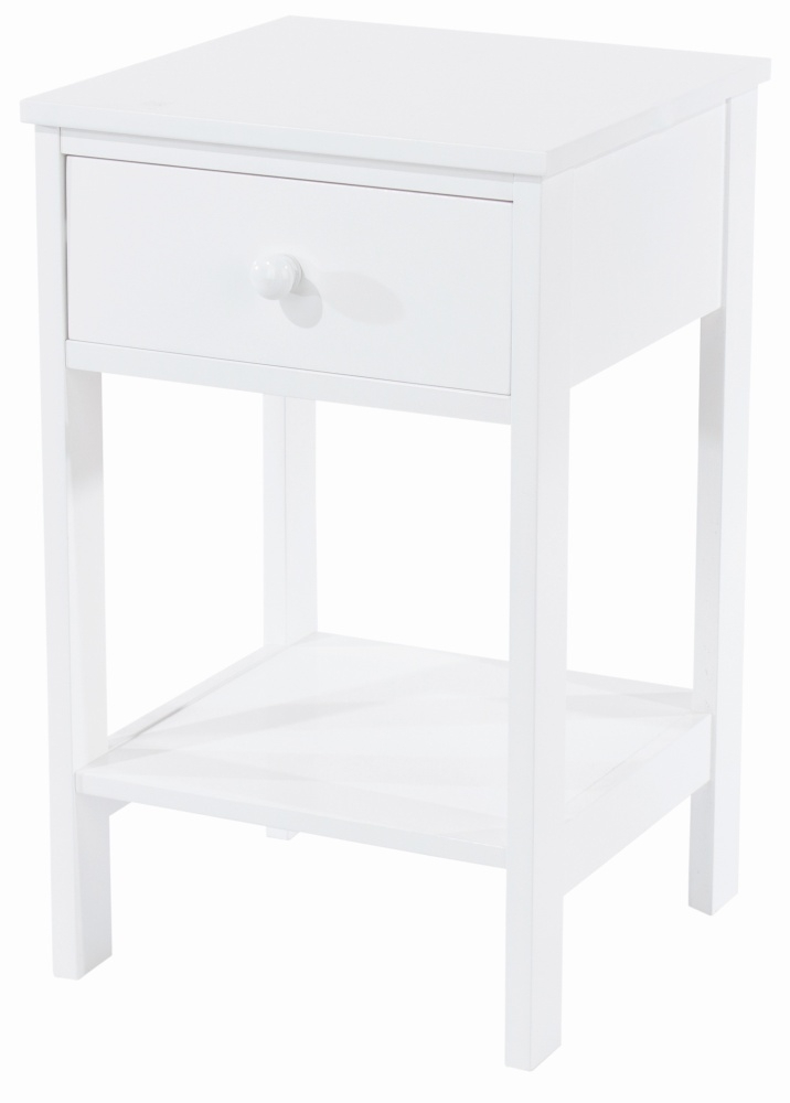 Options Bedside Table - 1 Drawer Petite - White