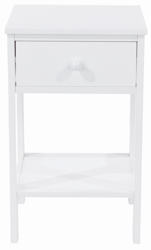 Options Bedside Table - 1 Drawer Petite - White