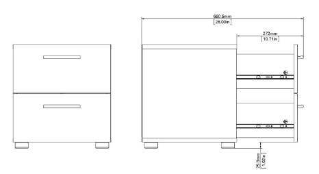 Pepe Truffle Oak Effect 2 Drawer Bedside Cabinet