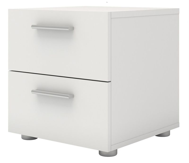Pepe White 2 Drawer Bedside Cabinet