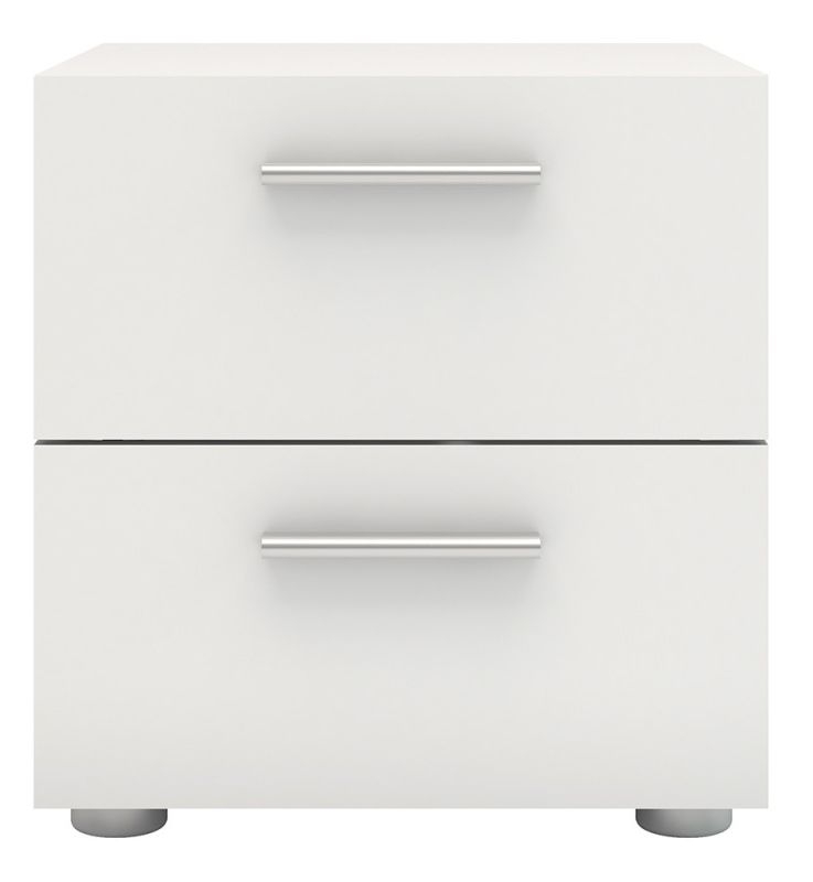 Pepe White 2 Drawer Bedside Cabinet