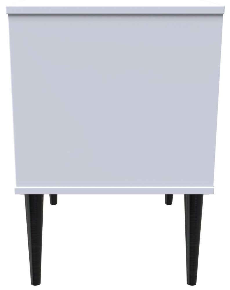 Pixel Bedside Cabinet - 2 Drawer - White