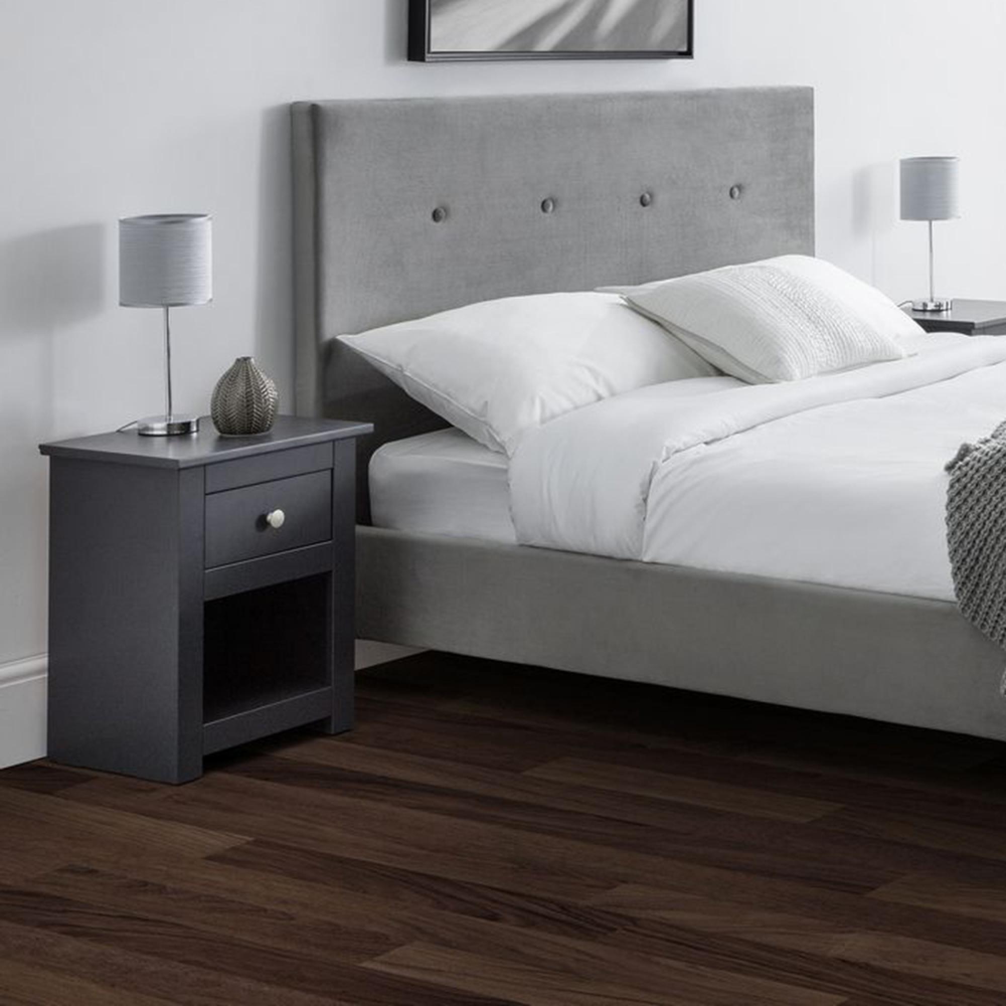 Radley Bedside Cabinet - 1 Drawer - Dark Grey