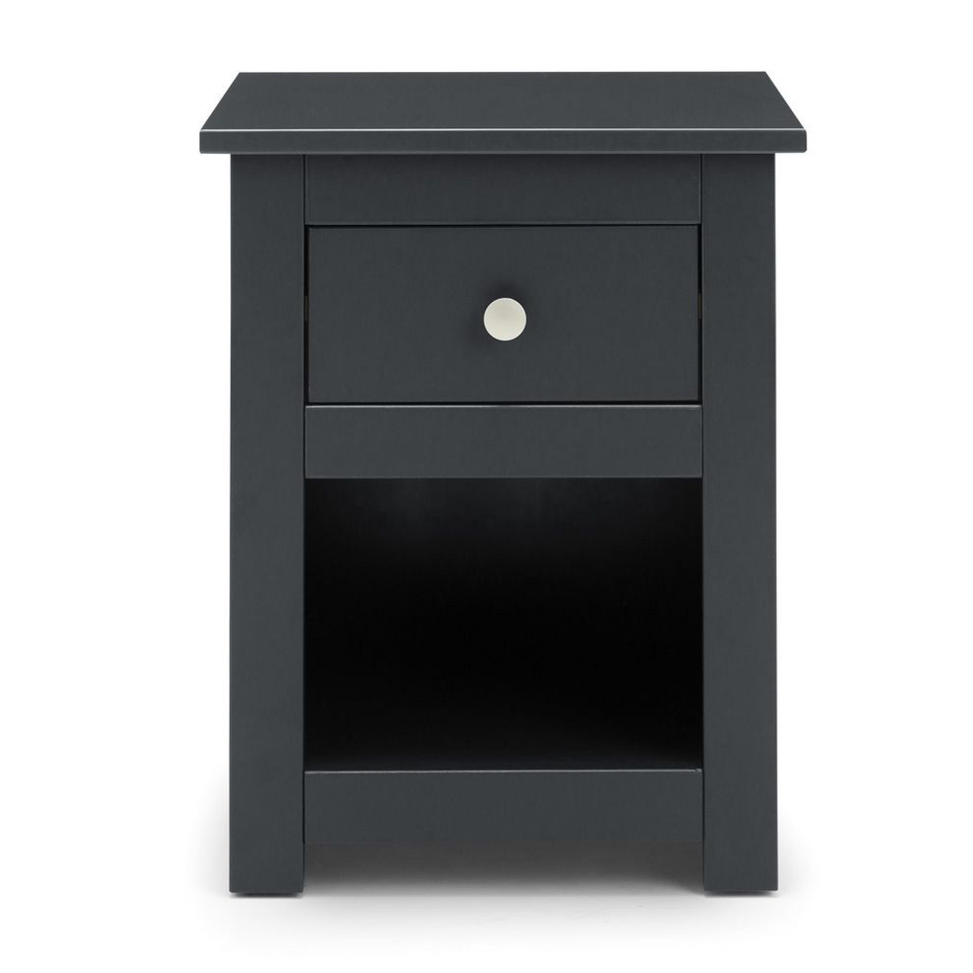 Radley Bedside Cabinet - 1 Drawer - Dark Grey