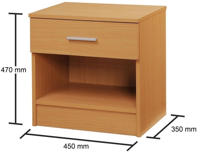 Rico Costa 1 Drawer Bedside Cabinet - Variant Available