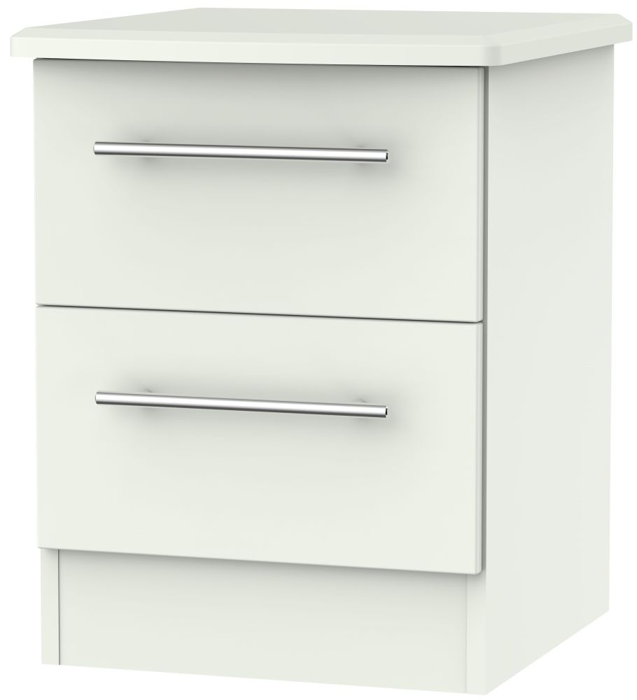 Sherwood Bedside Cabinet - 2 Drawer - Porcelain
