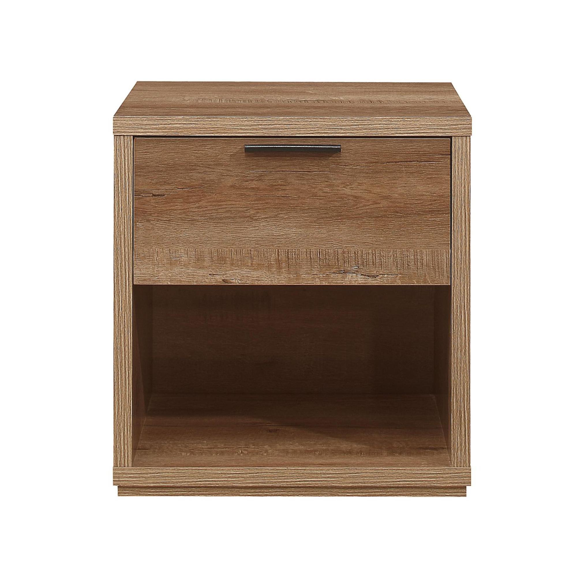 Stockwell Bedside Cabinet - 1 Drawer - Rustic Oak