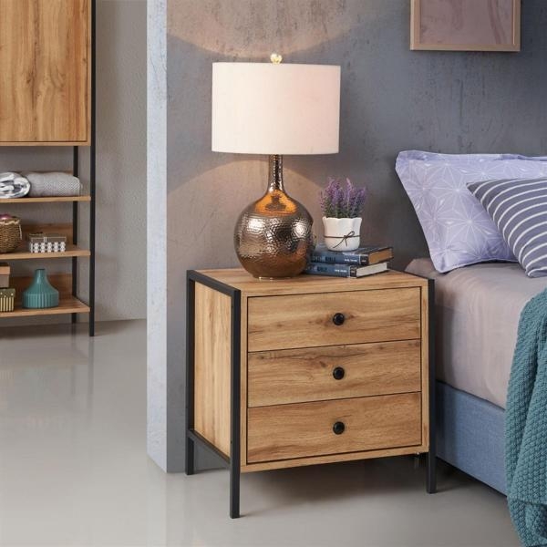 Warren 3 Drawer Bedside Cabinet - Variant Available