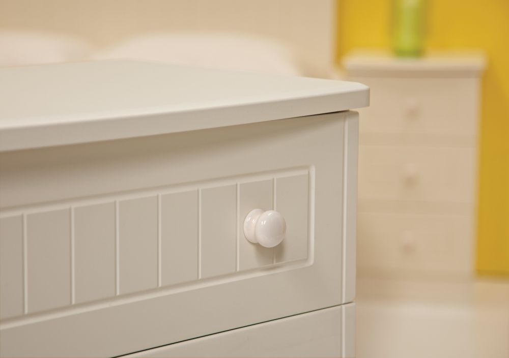 Warwick Bedside Cabinet - 3 Drawer - Cream