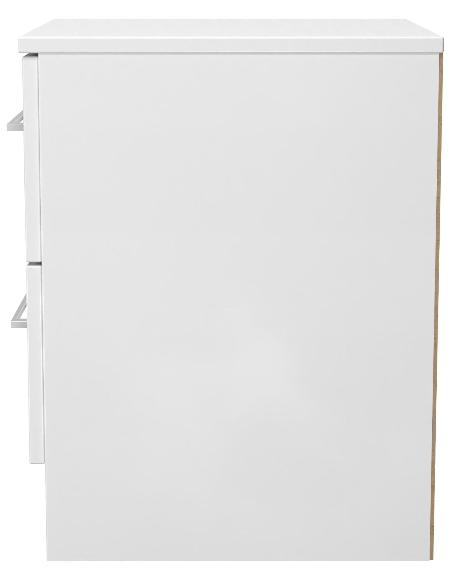 Worcester Bedside Cabinet - 2 Drawer - White