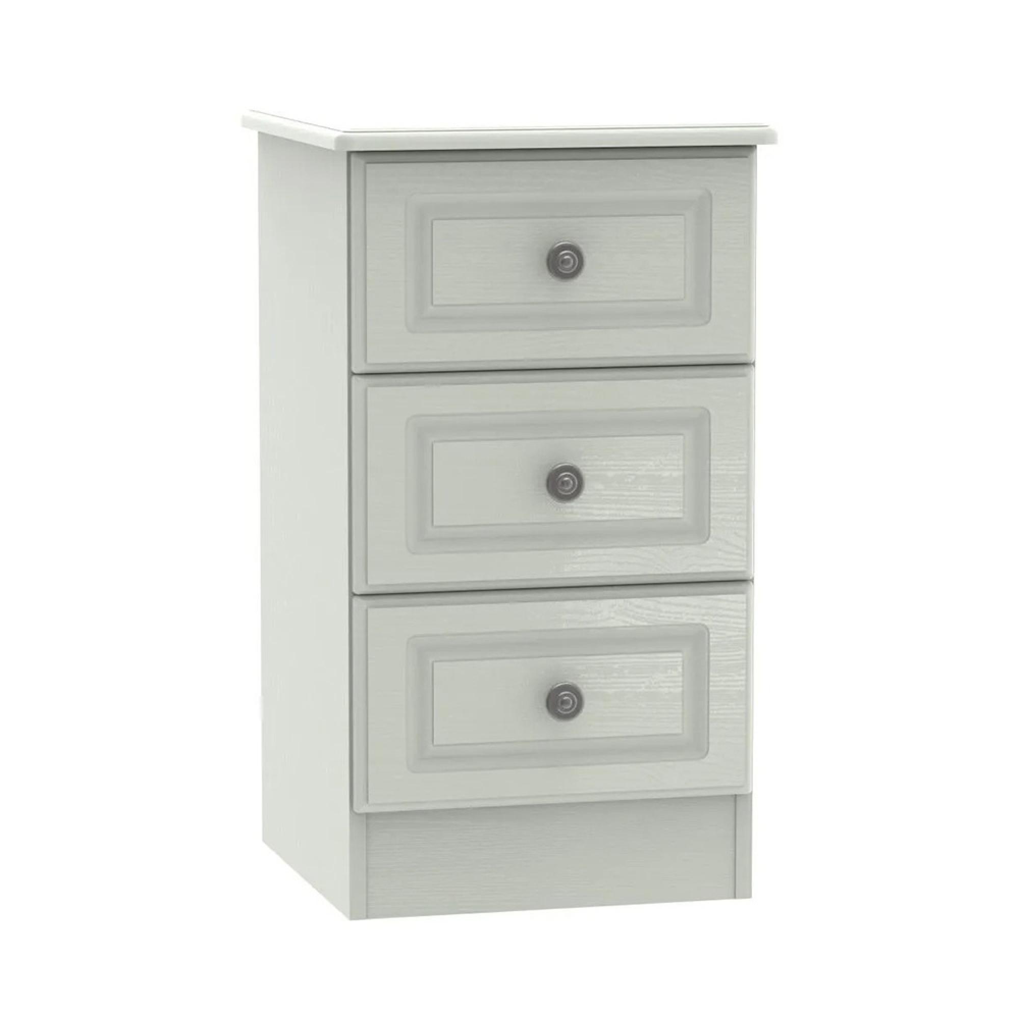 Pembroke Bedside Cabinet - 3 Drawer - Cashmere