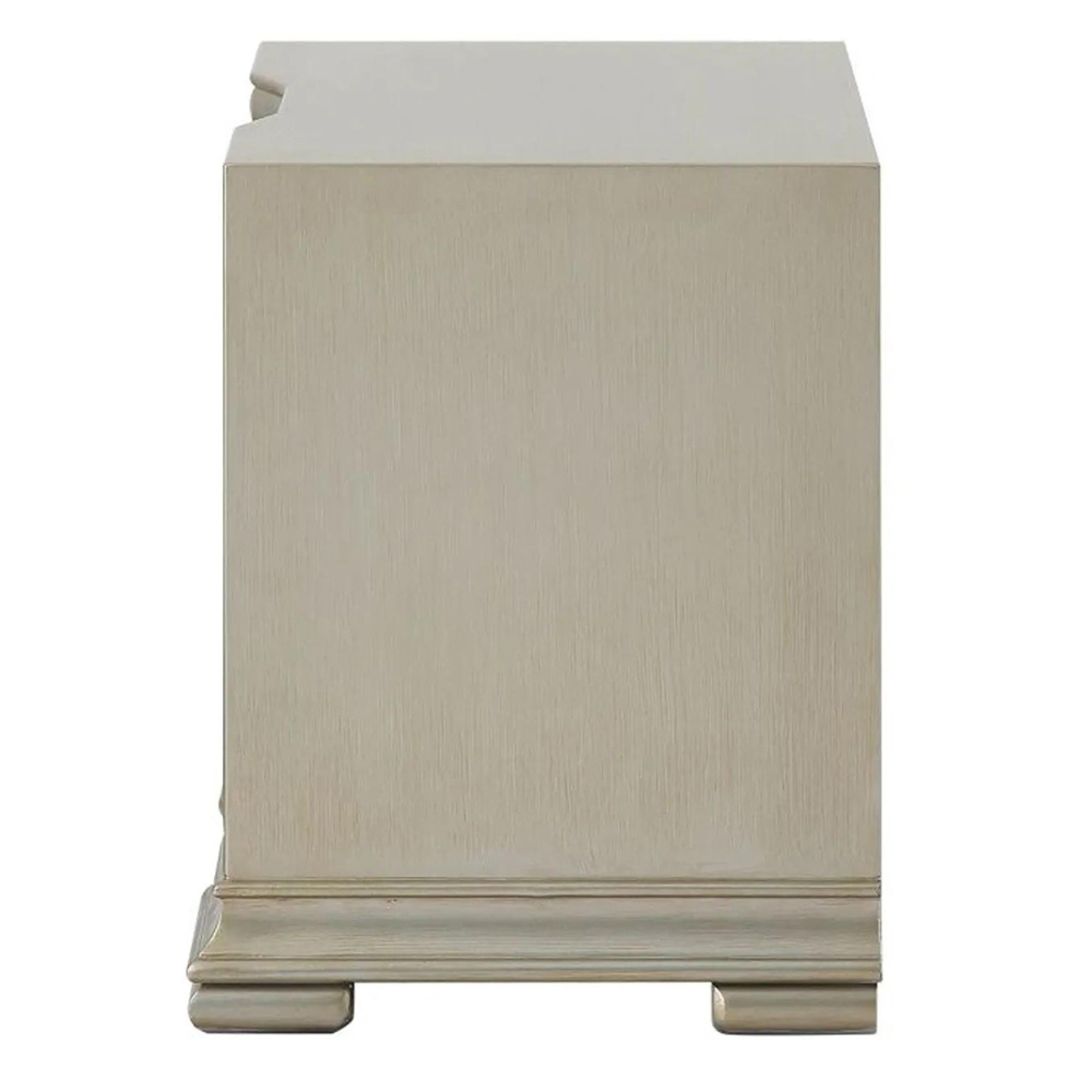 Clearance - Lucca Bedside Cabinet - 2 Drawer - Mirrored - Champagne - A435