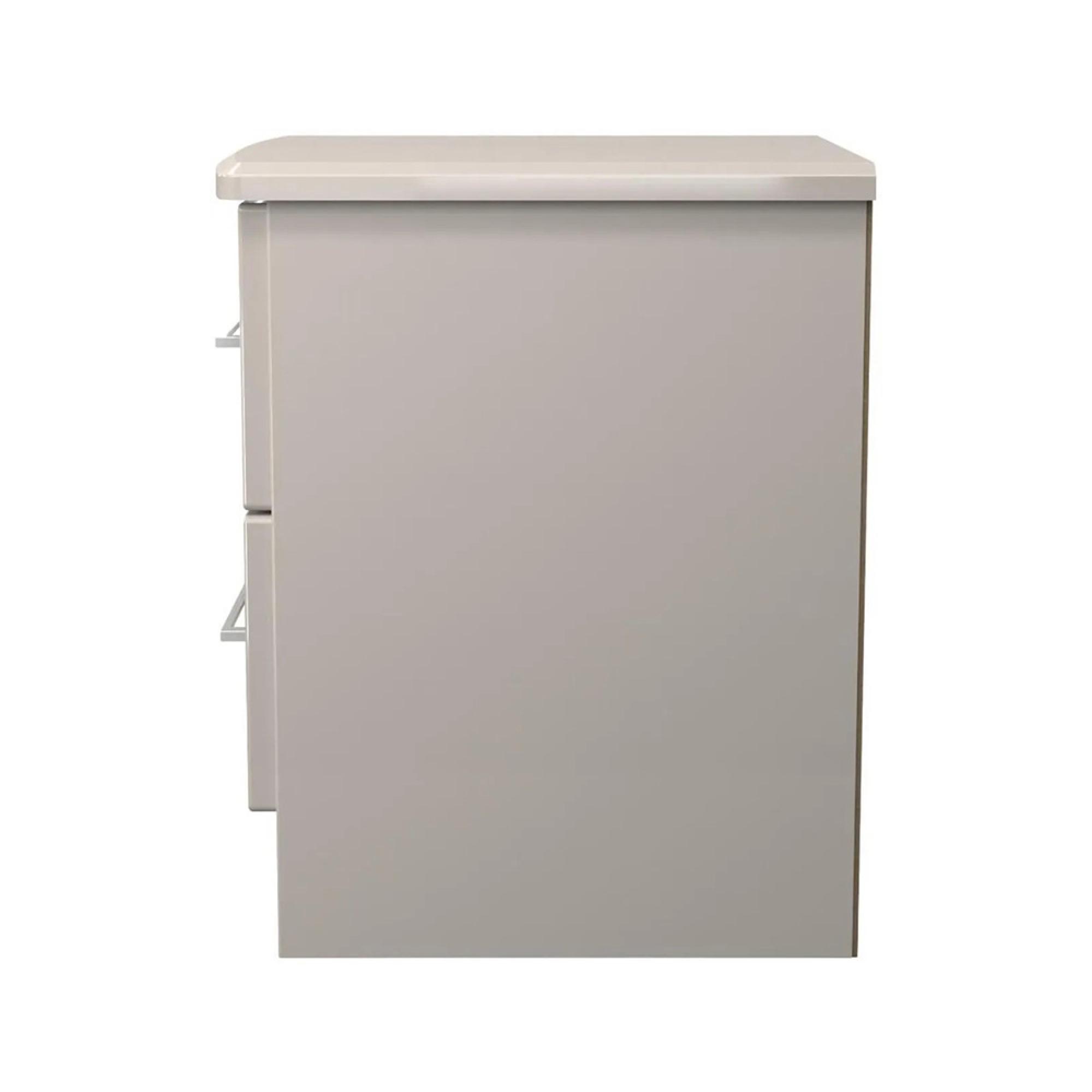 Paris Bedside Cabinet - 2 Drawer - Cashmere