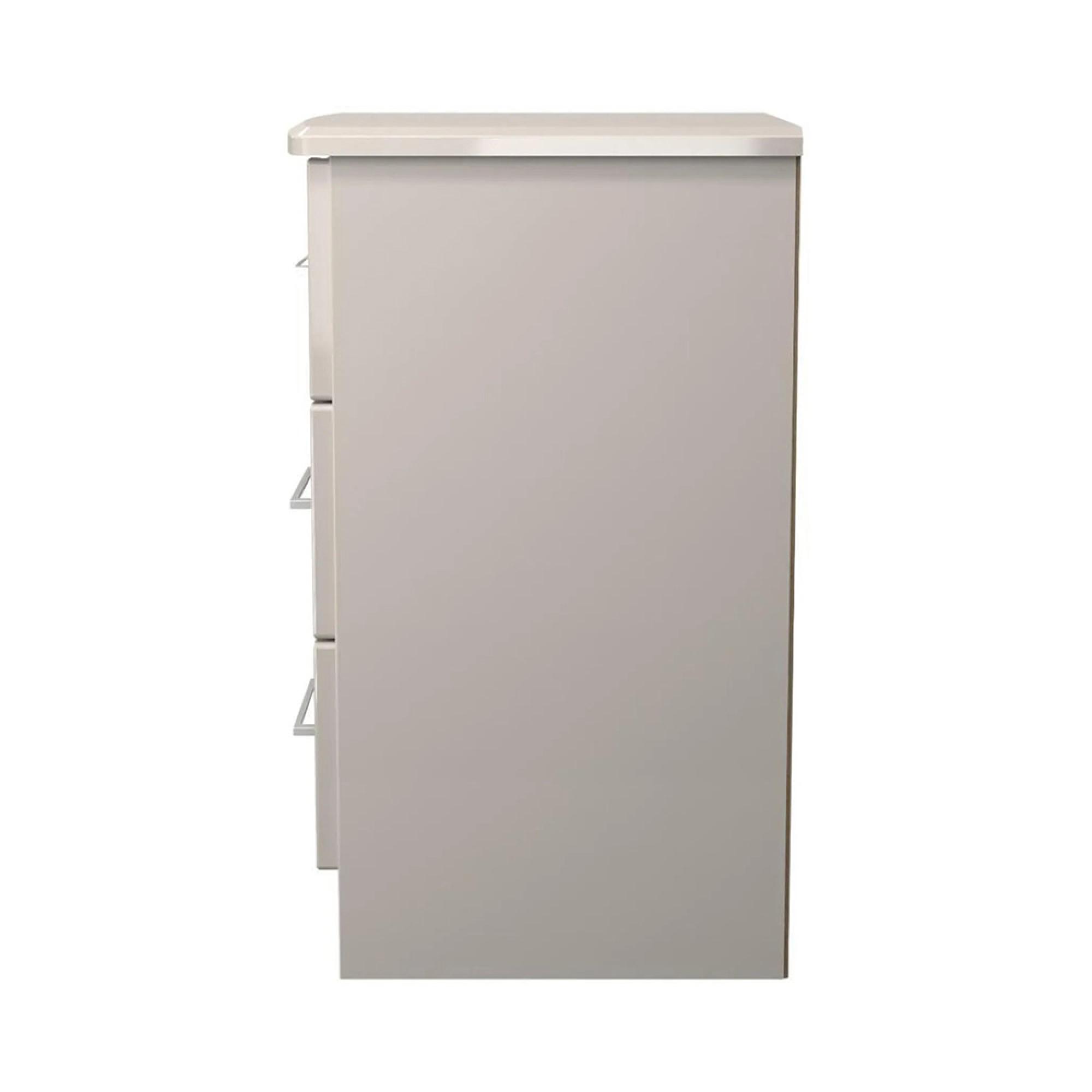 Paris Bedside Cabinet - 3 Drawer - Cashmere