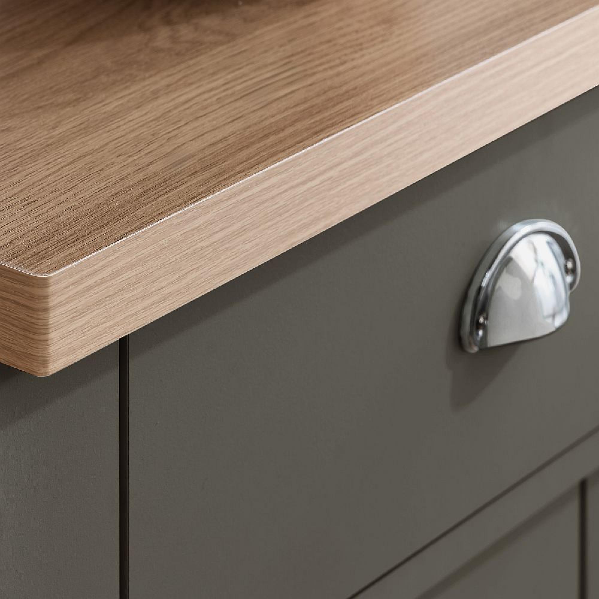 Highgate Bedside Cabinet - 2 Drawer - Dark Grey Painted