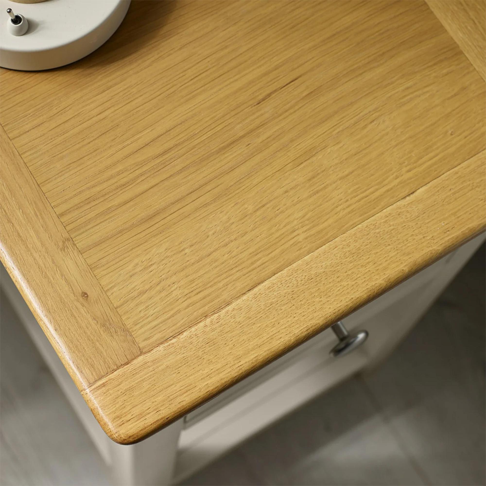 Somerset Compact Bedside Table - 1 Drawer - White and Oak