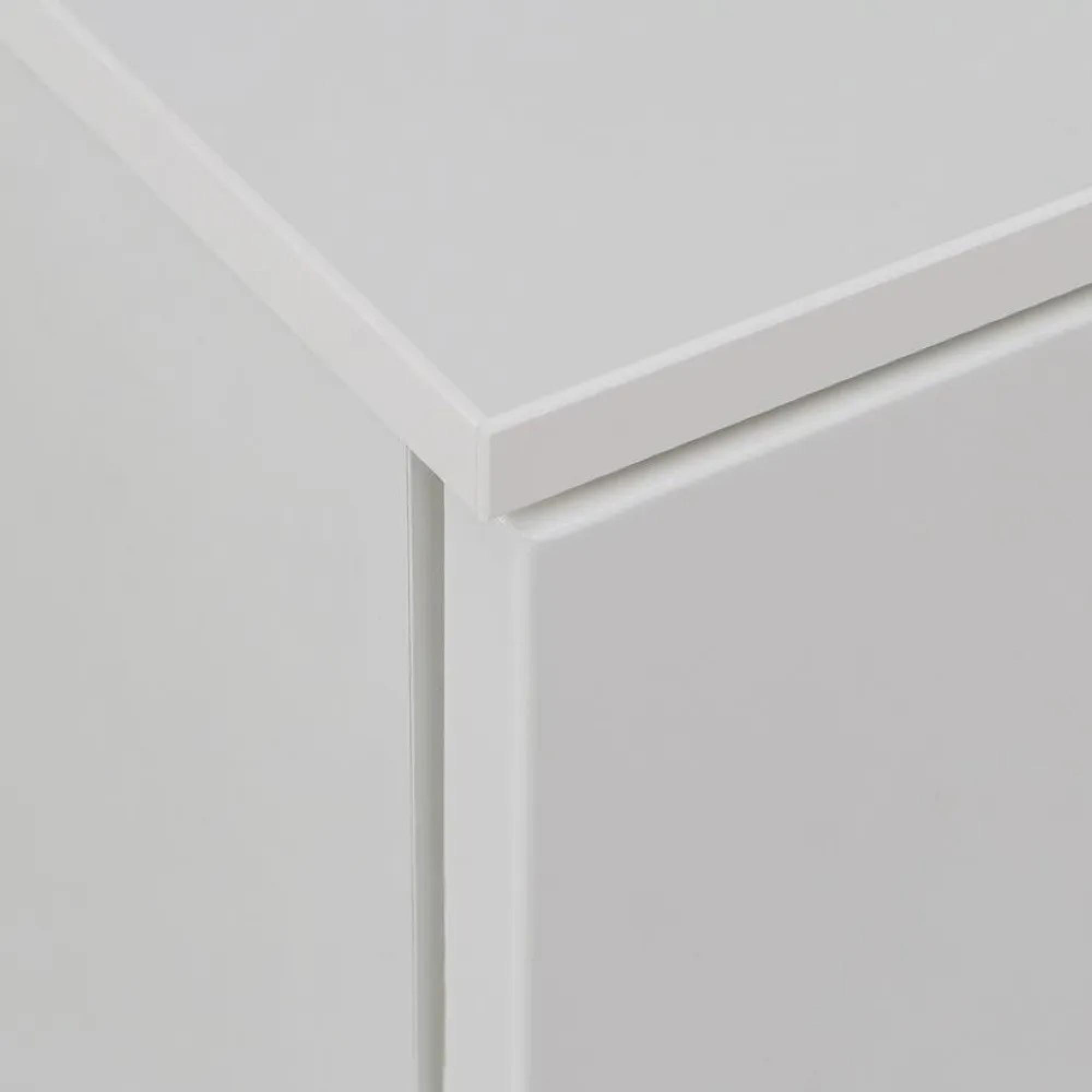 Sienna Bedside Cabinet - 2 Drawer - White Gloss