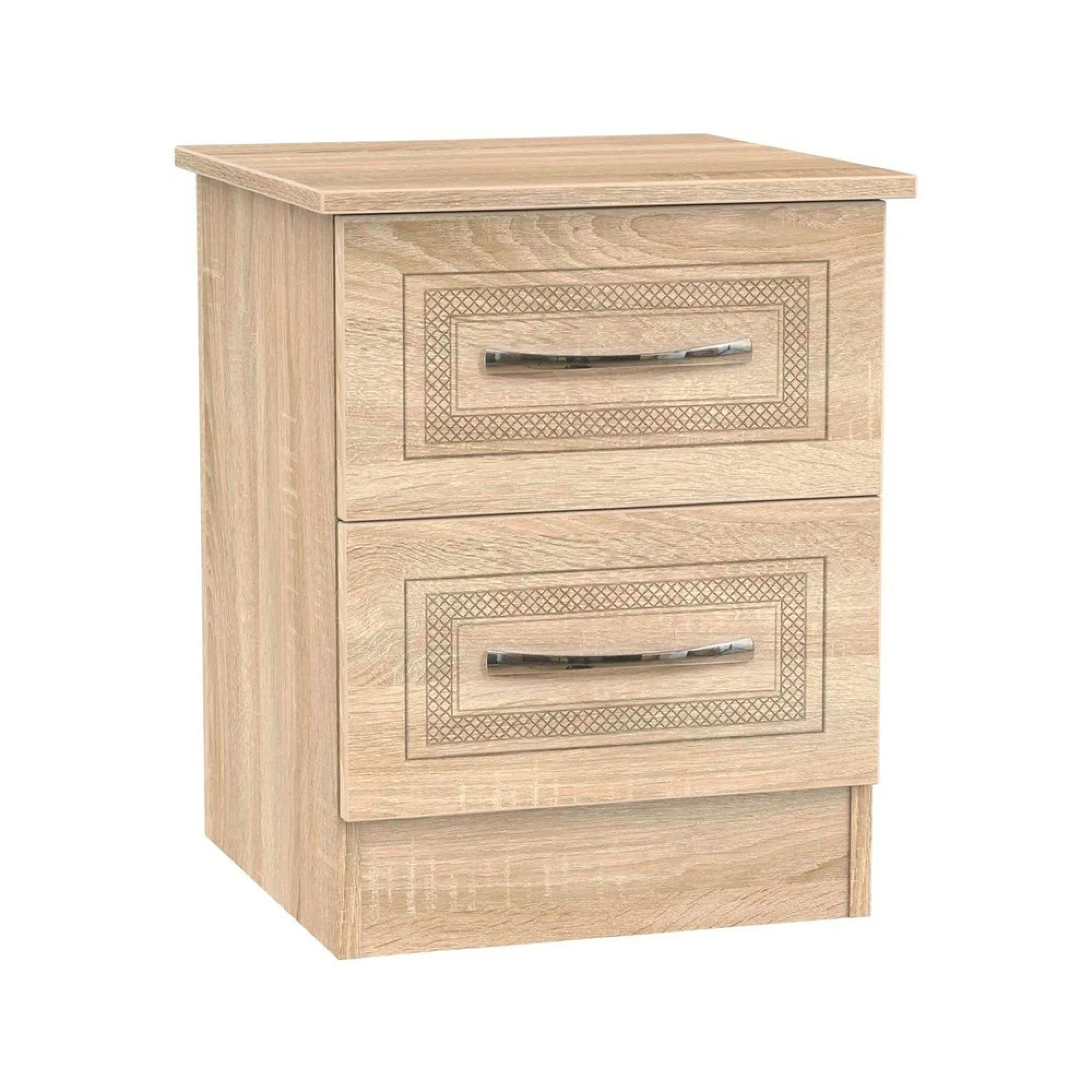 Dorset Bedside Cabinet - 2 Drawer - Oak