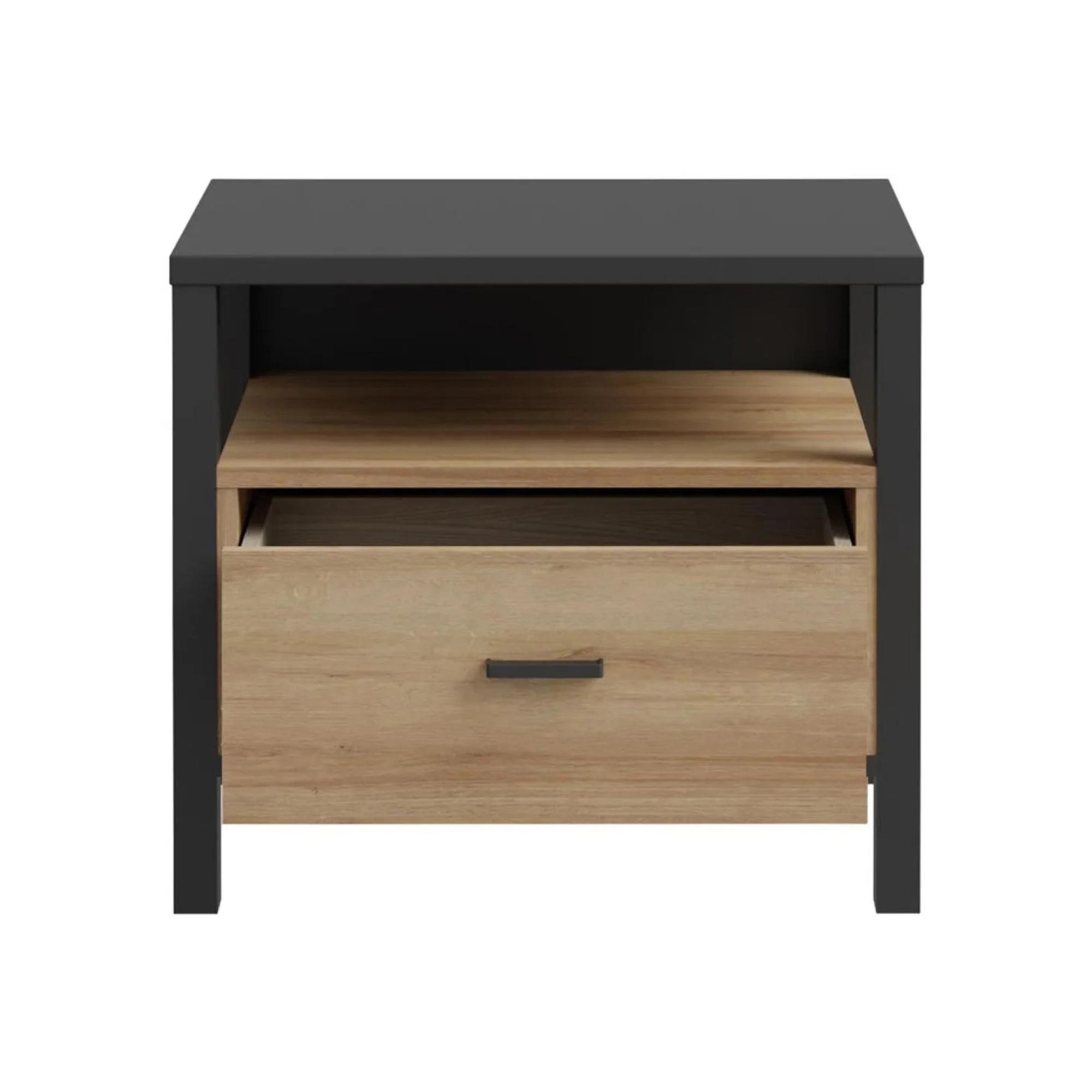 High Rock Bedside Table - 1 Drawer - Oak