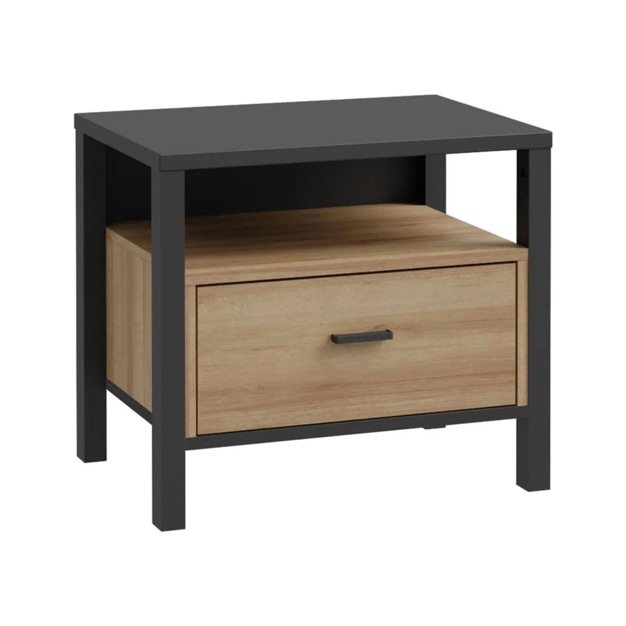 High Rock Bedside Table - 1 Drawer - Oak