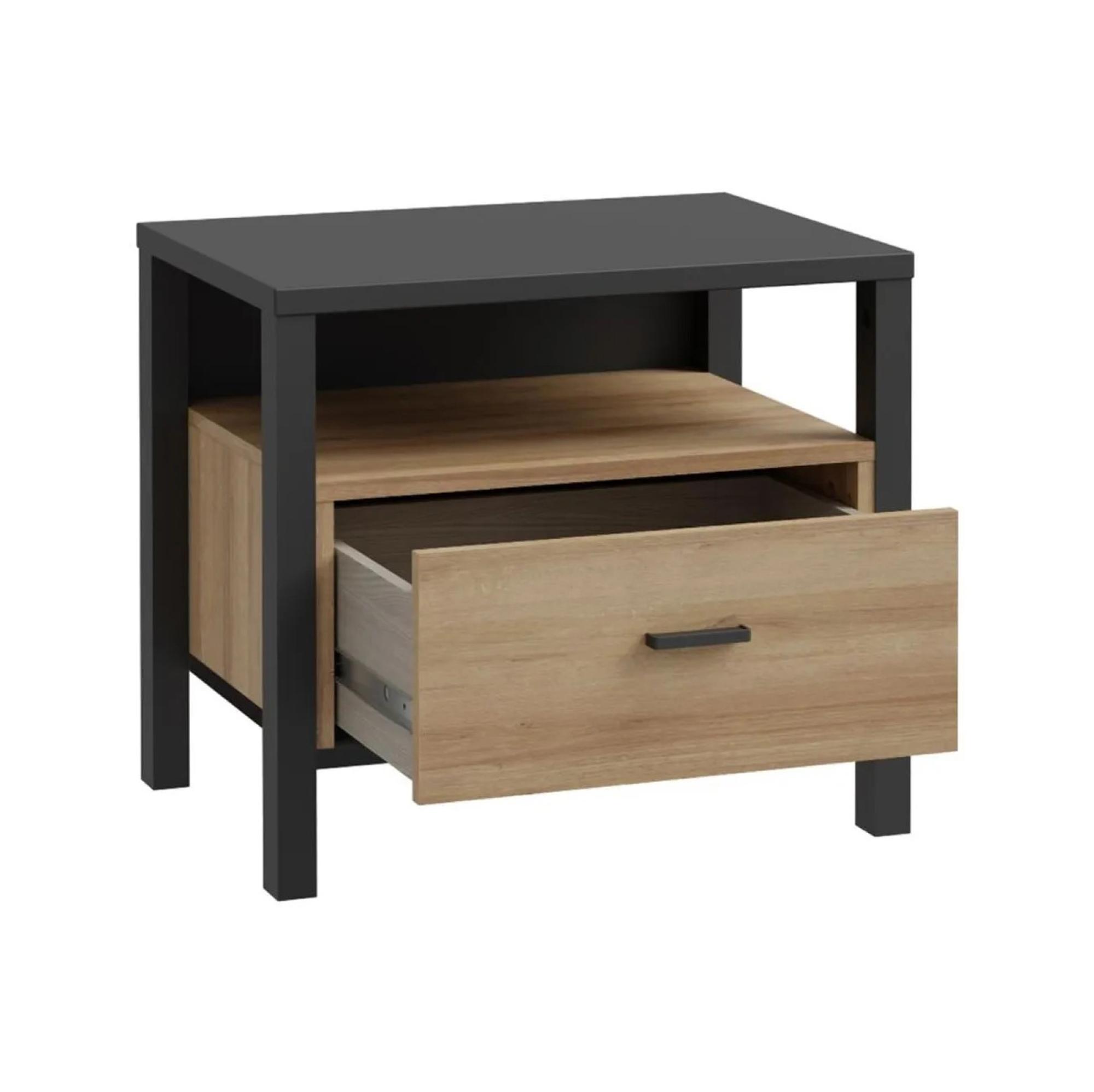 High Rock Bedside Table - 1 Drawer - Oak