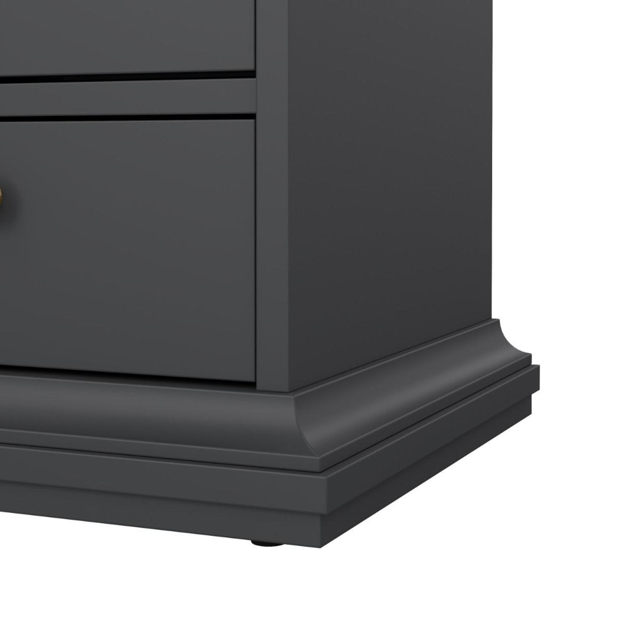 Paris Bedside Cabinet - 2 Drawer - Grey