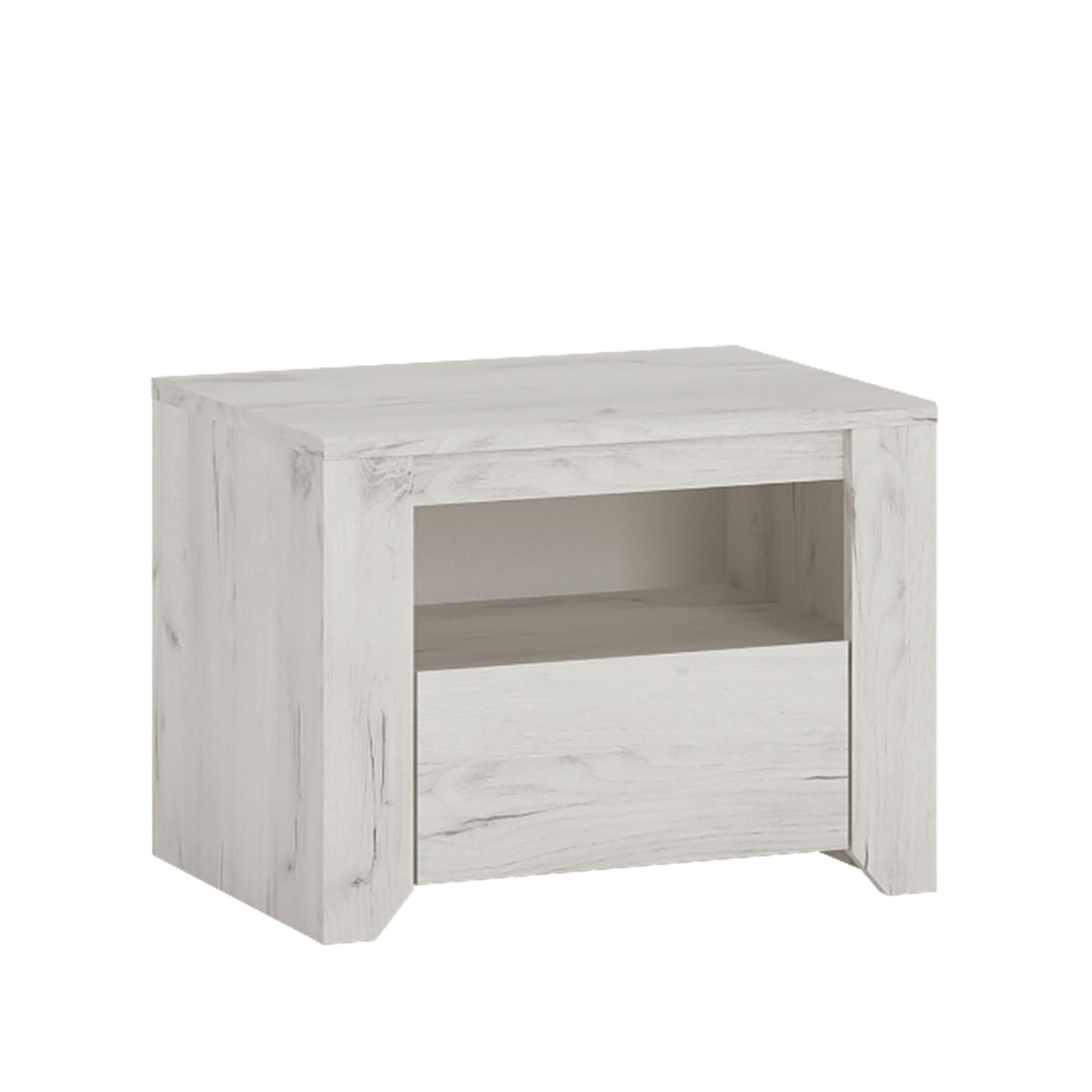 Angel Bedside Cabinet - 1 Drawer - White