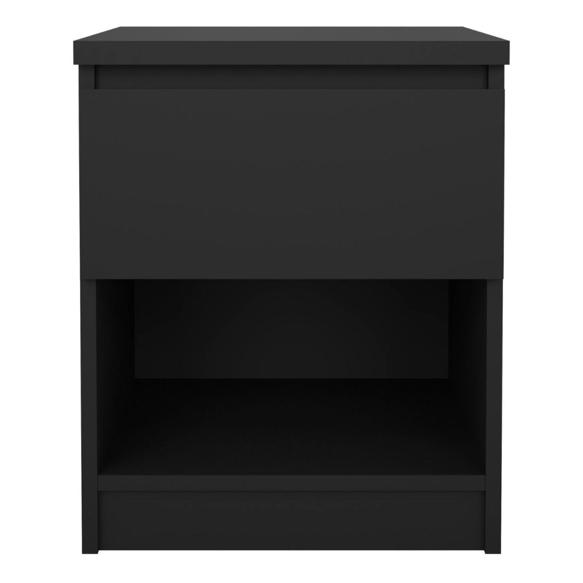 Naia Bedside Cabinet - 1 Drawer - Black