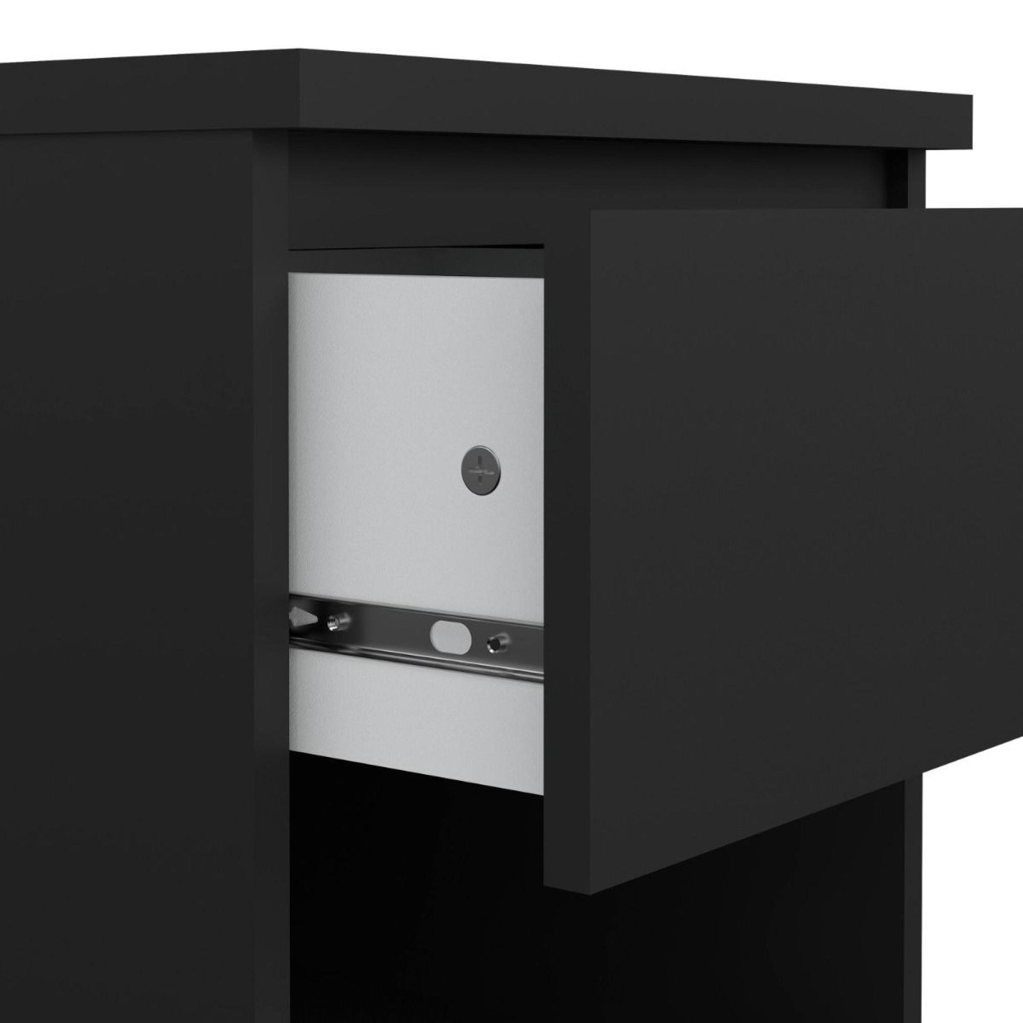 Naia Bedside Cabinet - 1 Drawer - Black