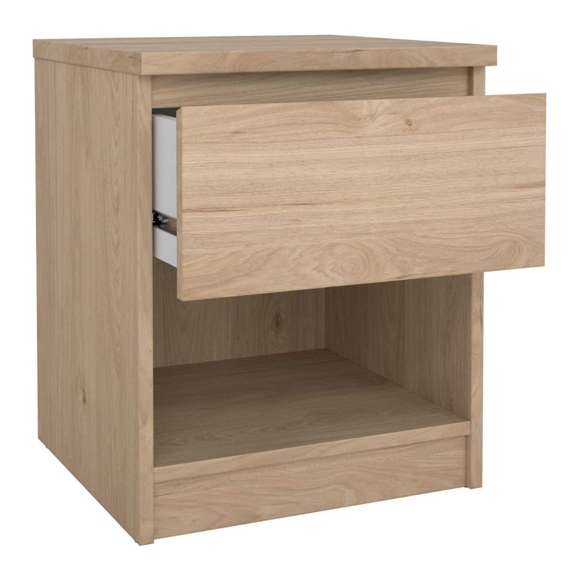 Naia Bedside Cabinet - 1 Drawer - Oak