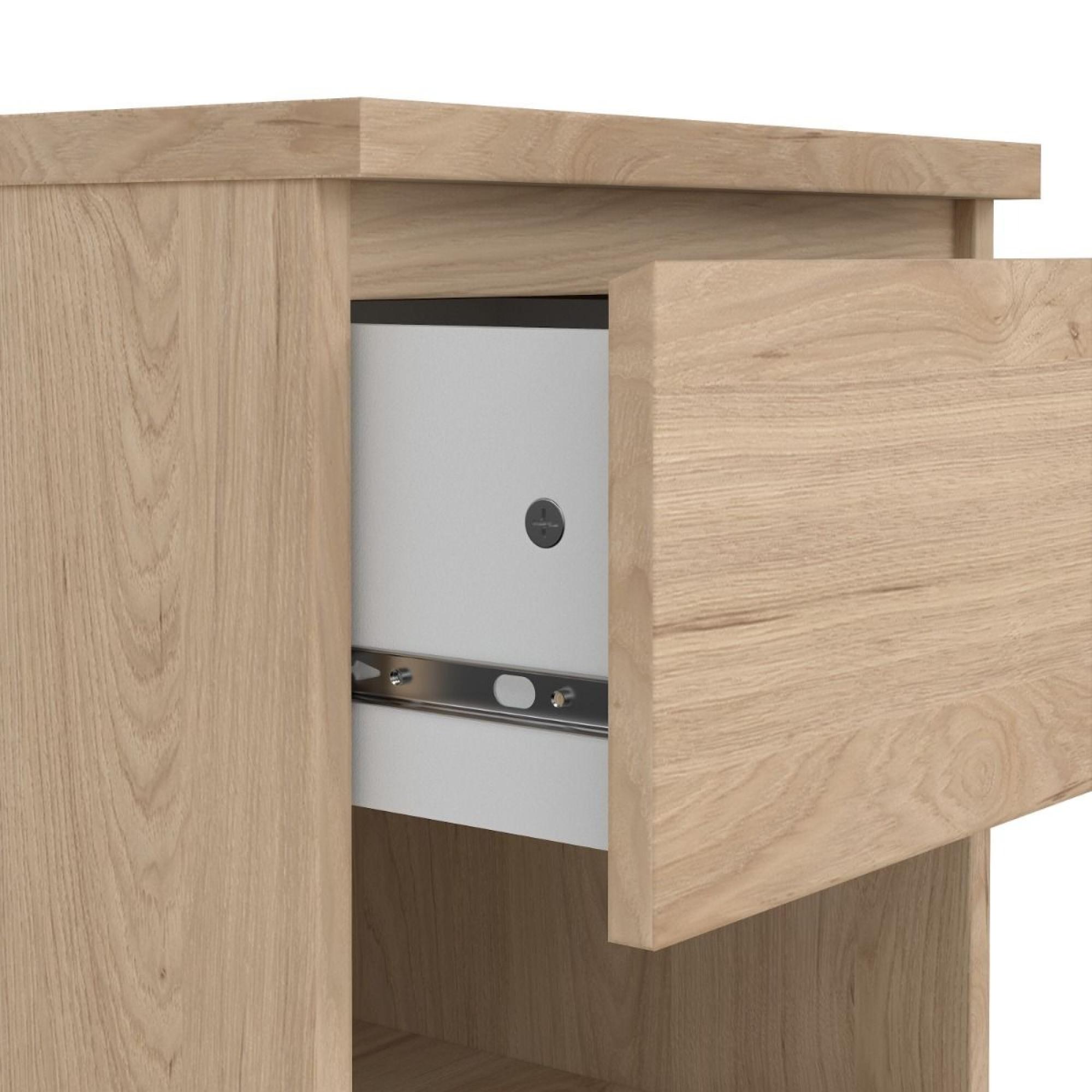 Naia Bedside Cabinet - 1 Drawer - Oak