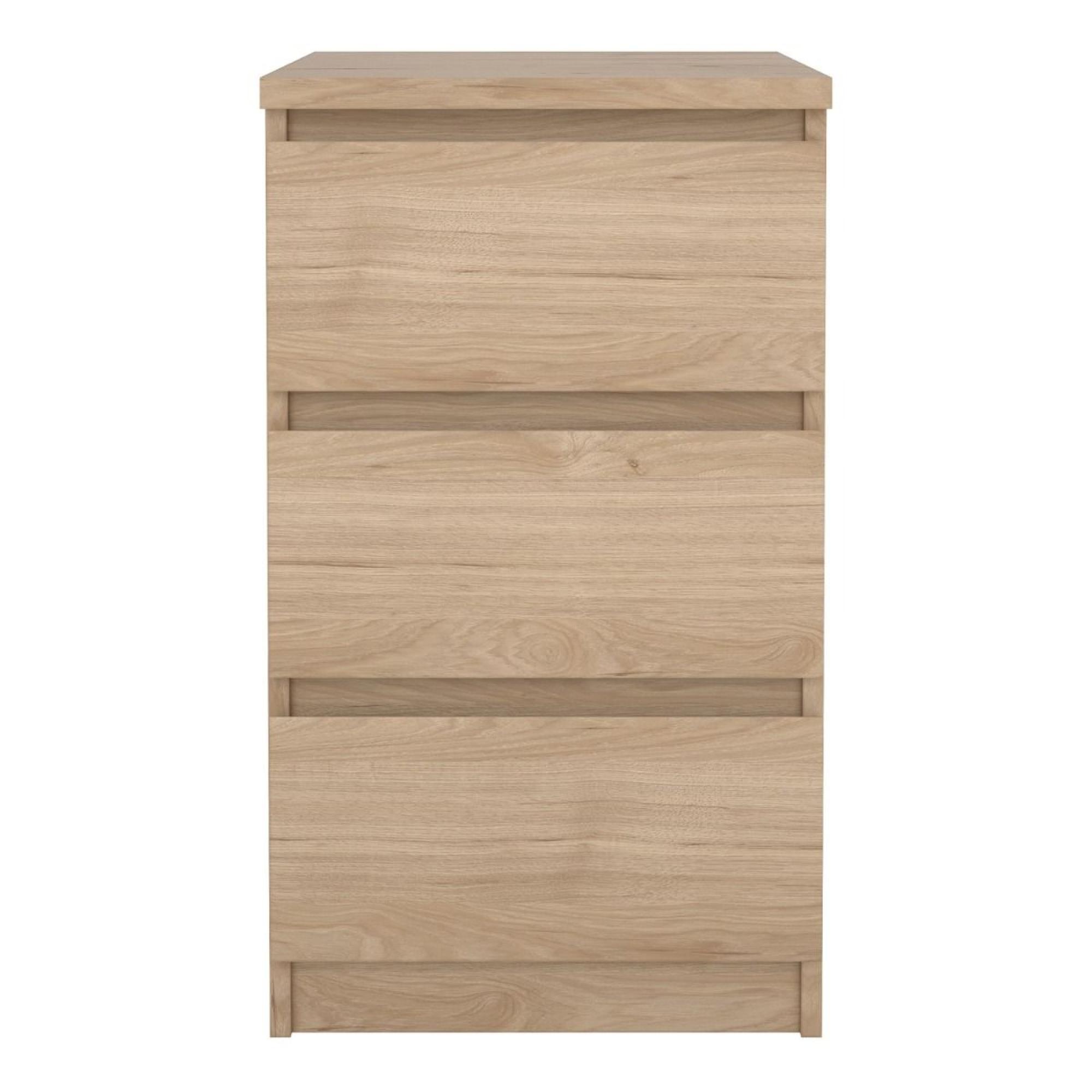 Naia Bedside Cabinet - 3 Drawer - Oak